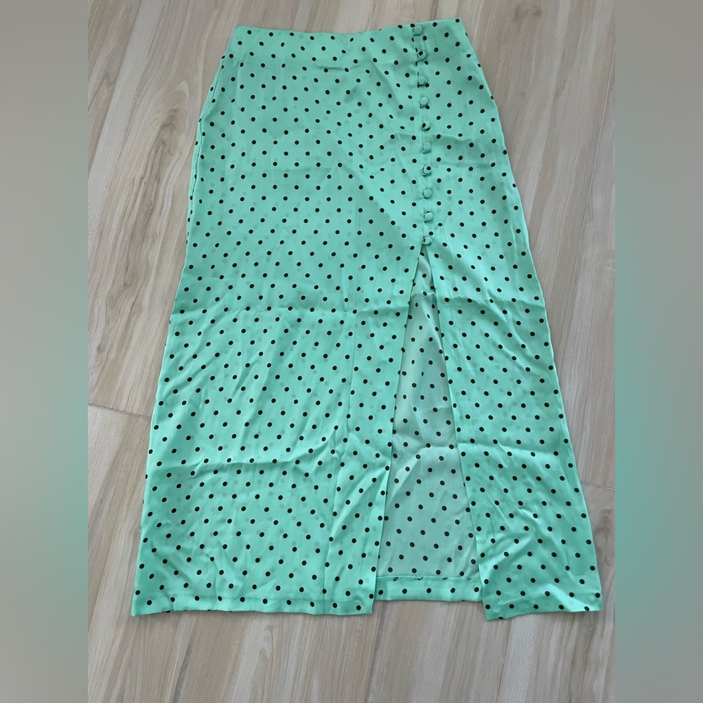 Zara Polkadot Mint Skirt (S)